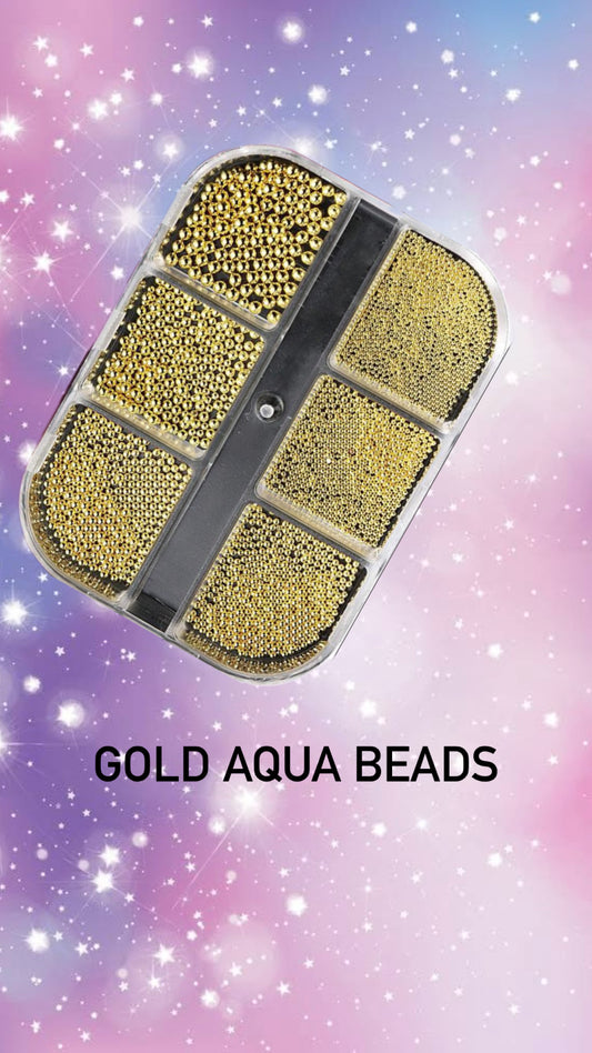 Gold Aqua beads